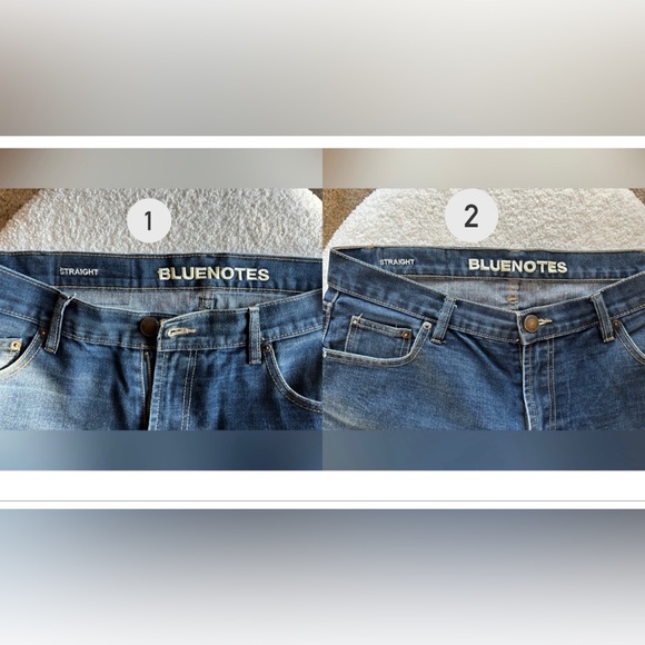 *BUNDLE OF 2* 2 Pairs Bluenotes Medium Wash Men’s Straight Leg Jeans Size 33 - Picture 4 of 8